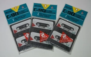 Menge 3 Sentry C-90 Kassettenband 2 Packungen 90-Minuten-Bänder neu versiegelt 6 Bänder - Bild 1 von 4