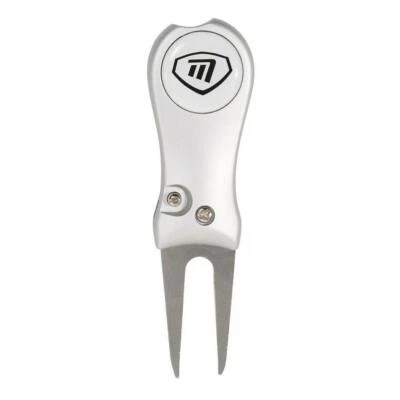 Masters Golf Mistgabel Divot Tool Deluxe Design mit Ballmarker - Silber