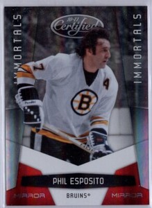 2010-11 Panini Certified Immortals Mirror Red #64 Phil Esposito 025/250