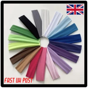 Sports Headband for hair Plain Stretch Yoga Running Fitness Leisure Gym UK - Picture 1 of 29