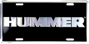 HUMMER CROMO PLACA DE LICENCIA COMO NADA MÁS ETIQUETA DE METAL EN RELIEVE COCHE CAMIÓN - Imagen 1 de 2