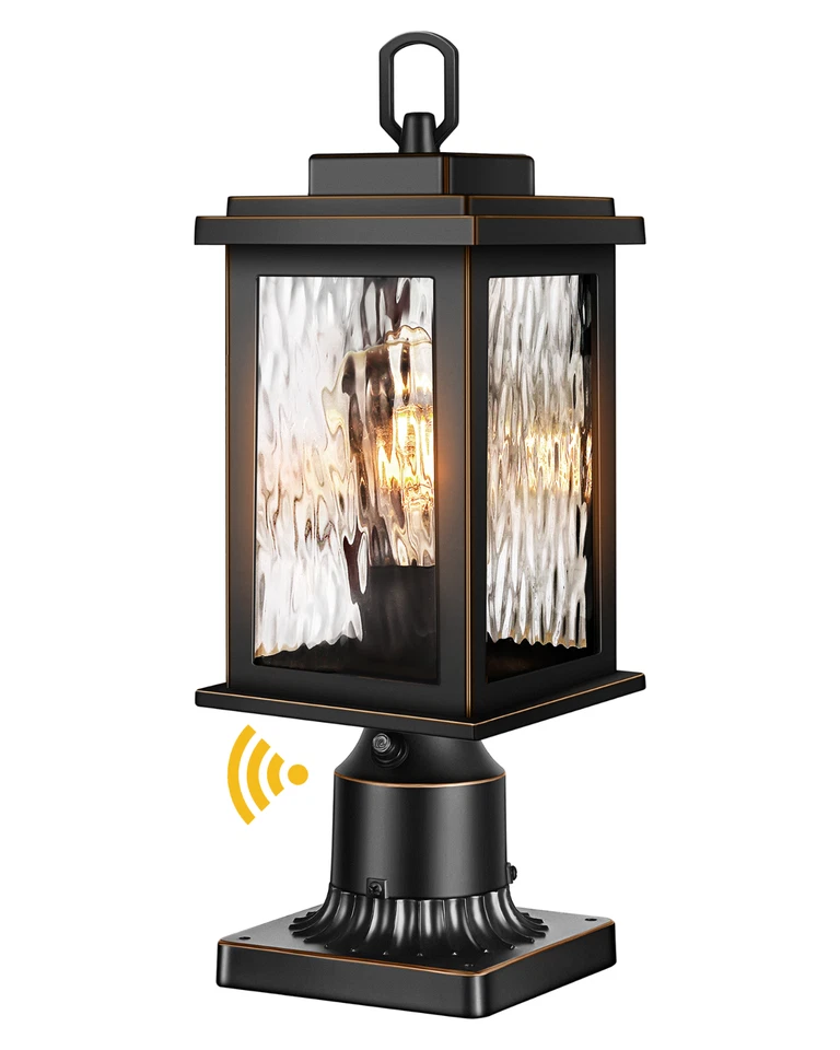 VIANIS Dusk to Dawn Outdoor Post Light with Pier Mount Base Hardwired 120V - Image 1 of 1