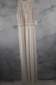 Morgan & Co - Women's - Ivory Nude - Formal Dress - Size 4 - NWT - Picture 1 of 8