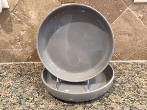 PROJECT 62 Stoneware Gray Dinner Bowl 9" × 1.75" Set Of 2 - Picture 1 of 3