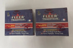 2000 Fleer Tradition Glossy Baseball Factory Set Sealed 150 Card 2 Set Lot - Picture 1 of 3