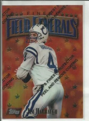 1997 Topps Finest Field Generals #85 Jim Harbaugh Indianapolis Colts - Image 1 of 2