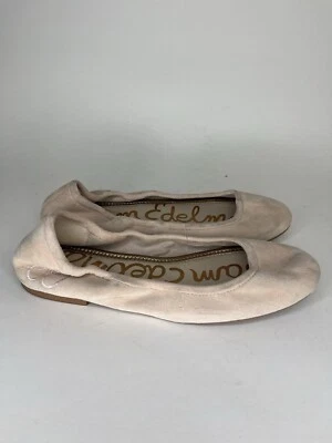 Zapatos planos de ballet sam edelman para mujer talla 7M beige gamuza sin cordones Foto 1 de 4