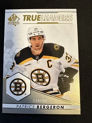 2022-23 SP Authentic True Leaders Patrice Bergeron #tl-23 Hockey Insert - Image 1 of 2