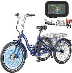 Electric Tricycle 3 Wheel Bike for Adult with 350w Motor & Removable Battery - Picture 1 of 124