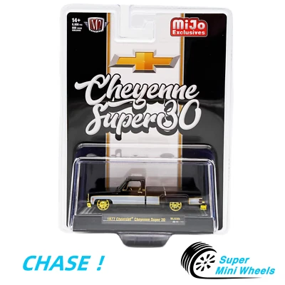CHASE ! M2 Machines 1:64 1977 Chevrolet Cheyenne Super 30 Truck  – Black / White - Image 1 of 2
