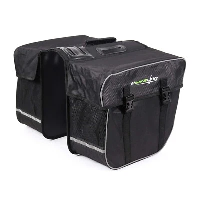 eBikeling Waterproof Double Rear Bicycle Pannier Bag with Reflective Strips