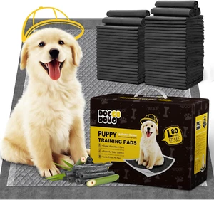 Charcoal Puppy Pads 80Ct, 22X22In, Super Absorbent Odor-Control Dog Pee Pads for - Picture 1 of 12