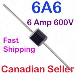 1/2/3/4/5/10/25/50 pcs 6A6 600V 6A RECTIFIER Diode R-6 Axial Through Hole MCC - Picture 1 of 1
