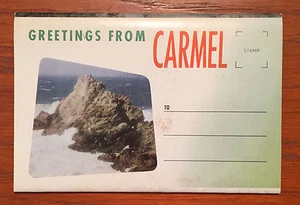 Greetings From Carmel Souvenir Folder 16 Color Views - Picture 1 of 6