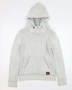 Ce-Ce Womens Grey Wool Pullover Hoodie Size M Pullover