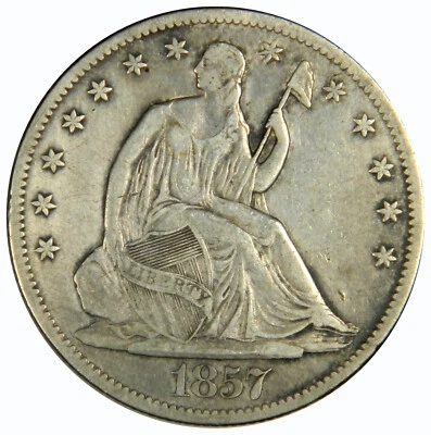 1857-O SEATED HALF DOLLAR ~ HINTS OF LUSTER! XF ~ PRICED RIGHT! - Image 1 of 2