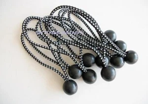 Lote de 50 piezas de bungees de pelota negras de alta resistencia corbatas elásticas lona de dosel - Imagen 1 de 1