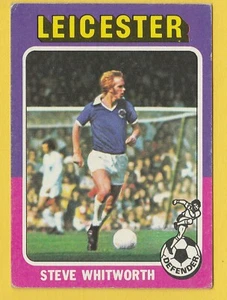 Topps Football Red & Grey Back 1975 #124 - Leicester City - Steve Whitworth - Imagen 1 de 2
