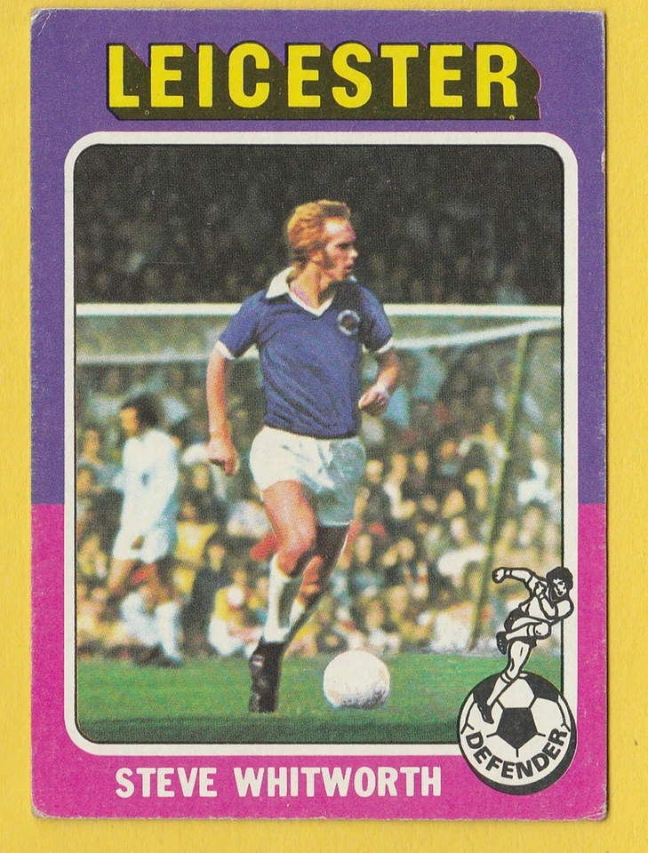 Topps Football Red & Grey Back 1975 #124 - Leicester City - Steve Whitworth - Image 1 of 2