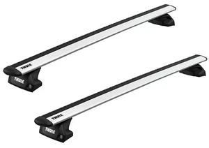Thule Roof Rack Evo Flush Rail WingBar Evo Silver for Lincoln Nautilus SUV - Picture 1 of 5