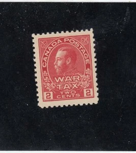 CANADA (MK3762) # MR2  VF-MNH  2cts  KGV ADMIRAL WAR TAX /CARMINE CAT VALUE $105 - Picture 1 of 1