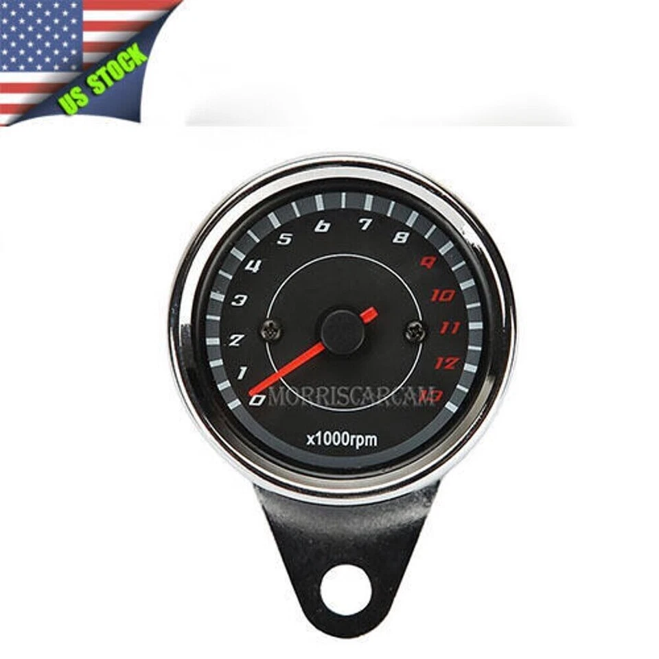 Luz traseira de LED tacômetro universal velocímetro tacômetro medidor para motocicleta EUA - Imagem 1 de 4