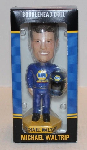 NIB NAPA Racing Michael Waltrip #15 Hand-Crafted Hand-Painted Bobblehead Doll Cover