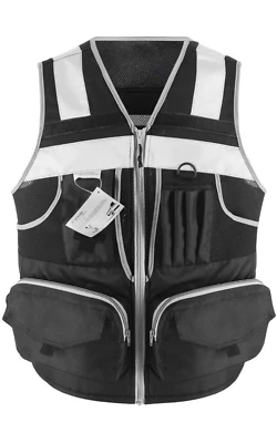 Chaleco de seguridad a rayas reflectantes 3M ropa de trabajo para hombres y mujeres chaleco de alta visibilidad Foto 1 de 4