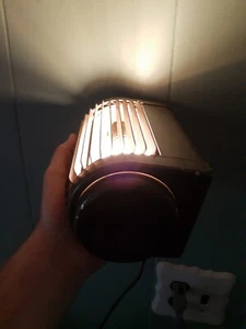 Rare Vtg Noir Mid Century Fan Louvered Lamp Underwriter's Laboratories Rotating  - Picture 1 of 11