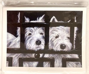 Juego de 10 tarjetas de notas en blanco Victoria Simmons West Highlands White Terriers perros - Imagen 1 de 9