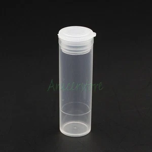 10X Plastic 6ml Mini Empty Clear Transparent Bottle Jewelry Pills Storage Vials - Picture 1 of 6