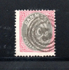 Dinamarca 1875 sello antiguo Posthorn (Michel 28 A) bonito usado nr.cancelar 43 (Nakskov) - Imagen 1 de 2