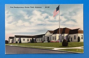 Post Headquarters Gunter Field Alabama Vintage Linen Postcard - Picture 1 of 2
