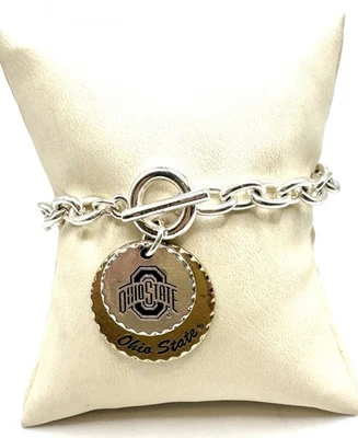 Ohio State Two Tone Buckeyes Toggle Bracelet 8” - Image 1 of 4