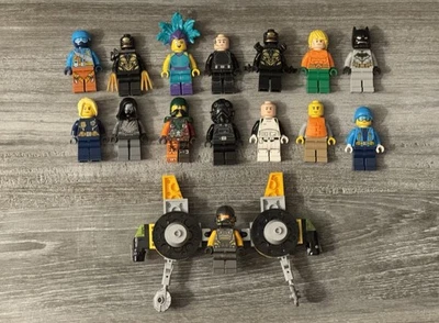Lote de minifiguras LEGO (15) minifiguras: Star Wars, DC Super Heroes, Ninjago, CMF Foto 1 de 4