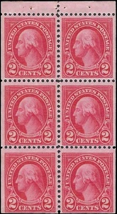 c1926 - #634 2c Booklet Pane of 6 -MH (Perf 11x10.5) Fresh! - Picture 1 of 2