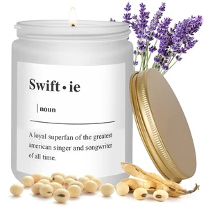 Candela Profumata alla Lavanda per Casa, Artigianale, Cera di Soia Naturale, Lunga Durata... - Foto 1 di 7