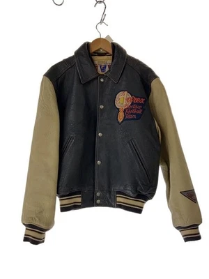 AVIREX 80s Indian Patch Stadium Jumper S Cuero Marrón - Imagen 1 de 4