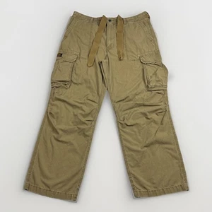 Vintage Polo Jeans Co Cargo Pant Mens 38x32 Ralph Lauren Military Surplus Beige - Picture 1 of 19
