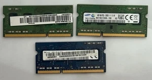 12GB (3x4GB) DDR3 PC3L-12800S Sodimm Laptop RAM Memory 2 Samsung And 1 Hynix - Picture 1 of 8