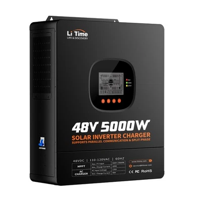 LiTime 48V 5000W Split Phase All In One Solar Inverter Charger For Home UPS Farm