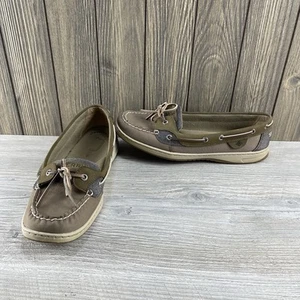 Sperry Top Sider Shoes Womens 11M Angelfish Boat Beige Leather Casual Shoes - Picture 1 of 18