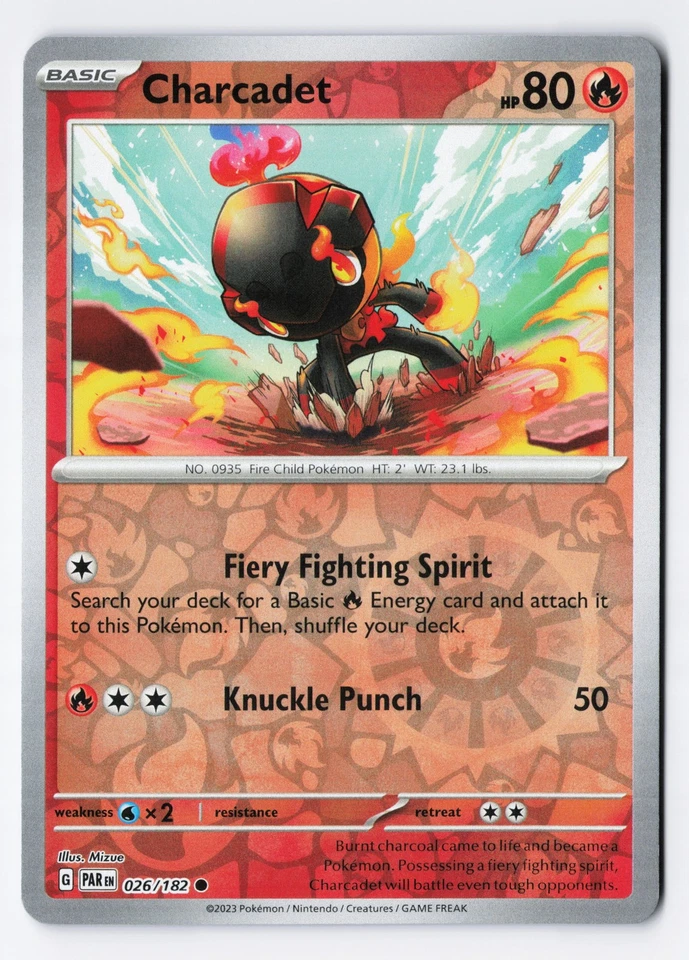 Charcadet - 026/182 - SV04: Paradox Rift Common REVERSE Holo NM - Image 1 of 2