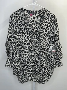 Vince Camuto Damen Bürobluse Leopardenmuster Rüschenärmel, Größe S. Neu mit Etikett.  2M - Bild 1 von 6