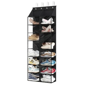 Over the Door Shoe Rack for Fit 16 Pairs Dustproof the Organizer Hanging Closet - Picture 1 of 7