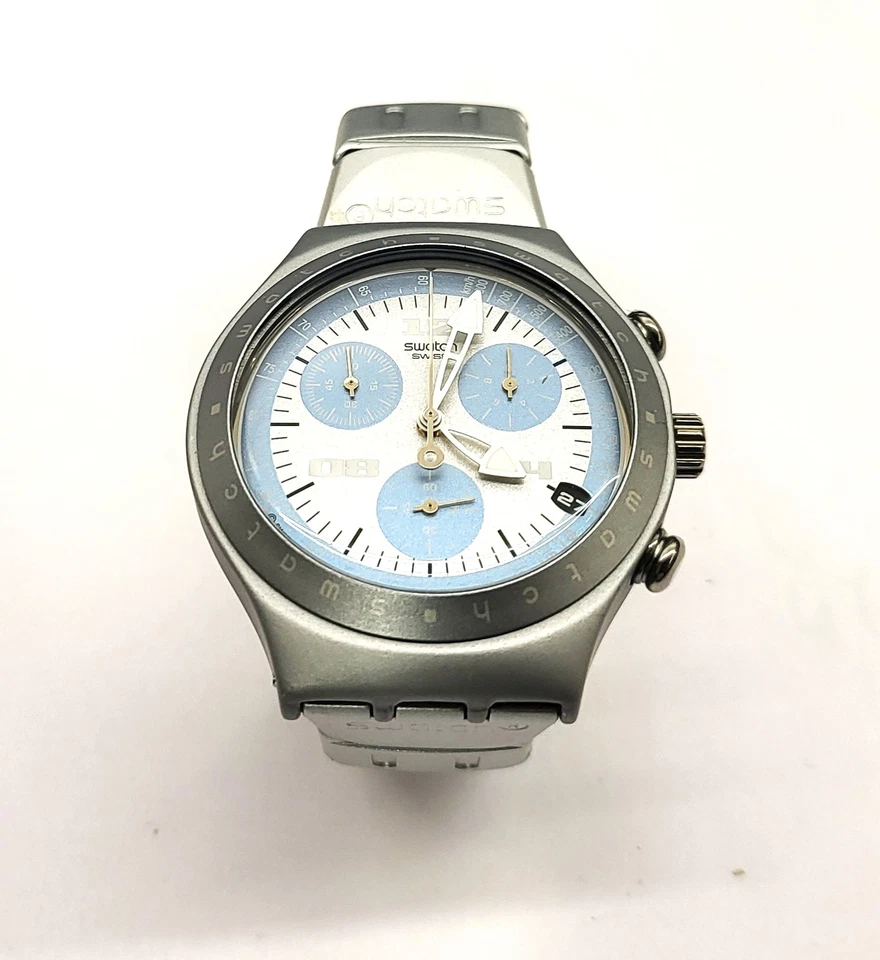 SWATCH IRONY CHRONO 1999 - YCS4008 - HOARFROST - - Case Diameter 40 Mm.