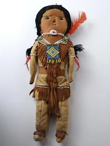 Indianer Puppe - Plains Indianer - 1930-1940 - Bild 1 von 12