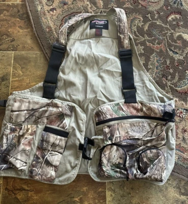 REAL TREE PRO SERIES Camo Turkey Vest XXL-XL adjustable NO Seat Cushion Pockets - Image 1 of 4