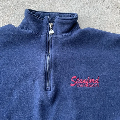 vtg 80s/90s russell athletic stanford university 1/4 zip pullover jacket boxy Cover