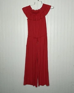 NWT LAUREN RALPH LAUREN Red Red Off Shoulder Jumpsuit S - Picture 1 of 6